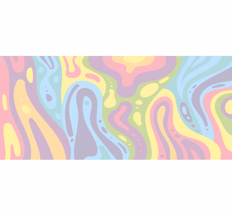 Mural baño efecto de lámpara de lava colorida - TenVinilo