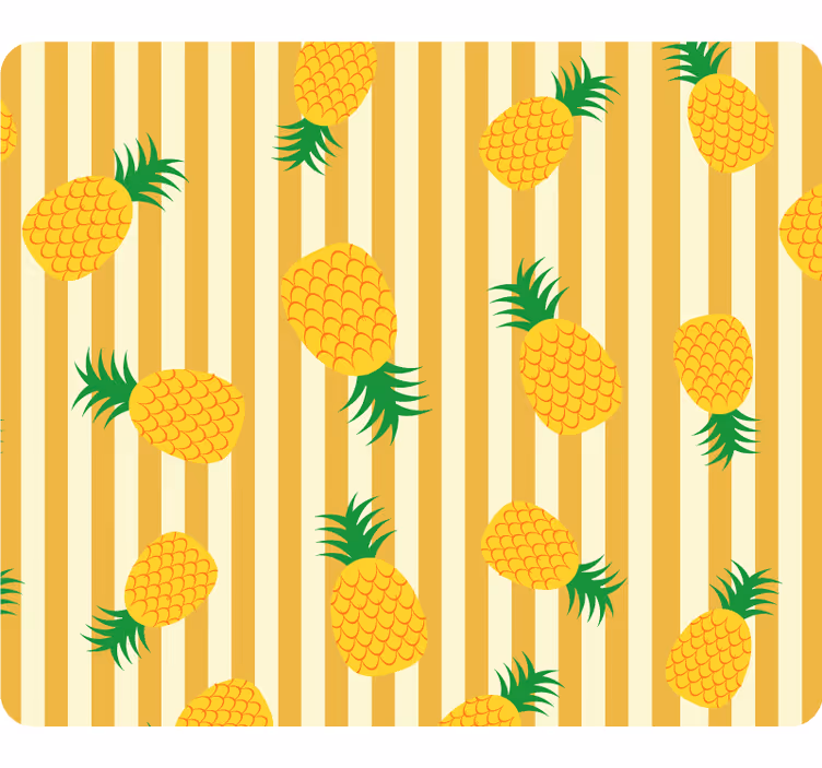Mural amarillo patrón de piñas - TenVinilo