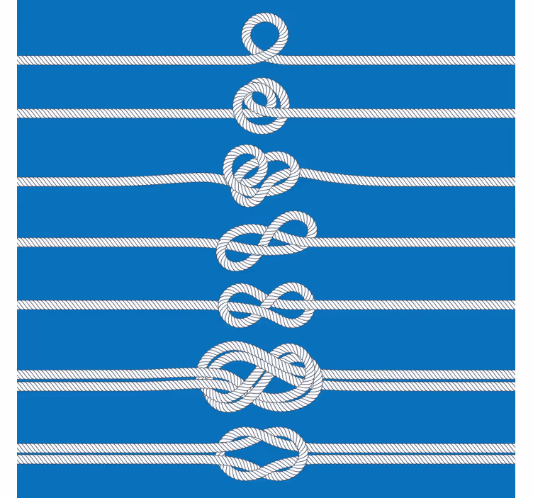 Papel mural azul nudos marineros - TenVinilo