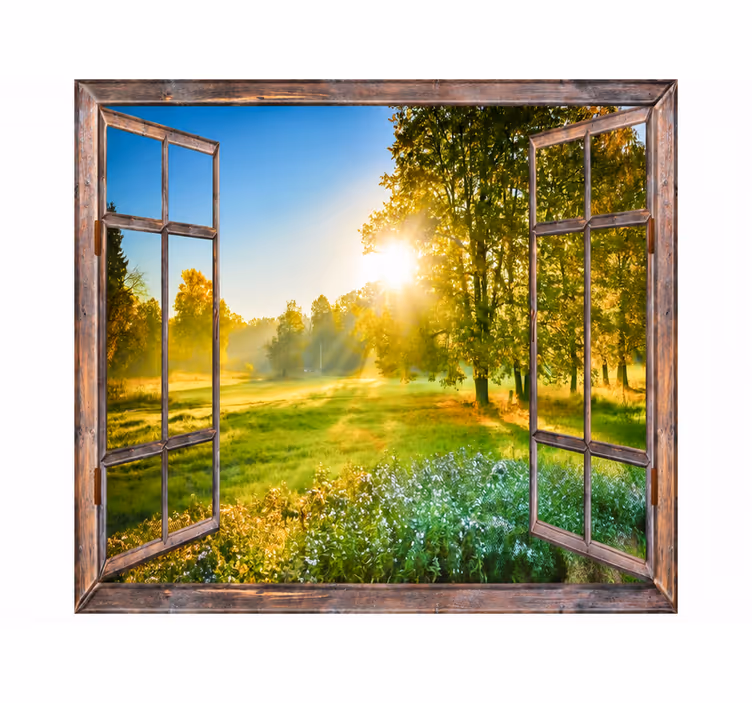Mural de naturaleza ventana - TenVinilo