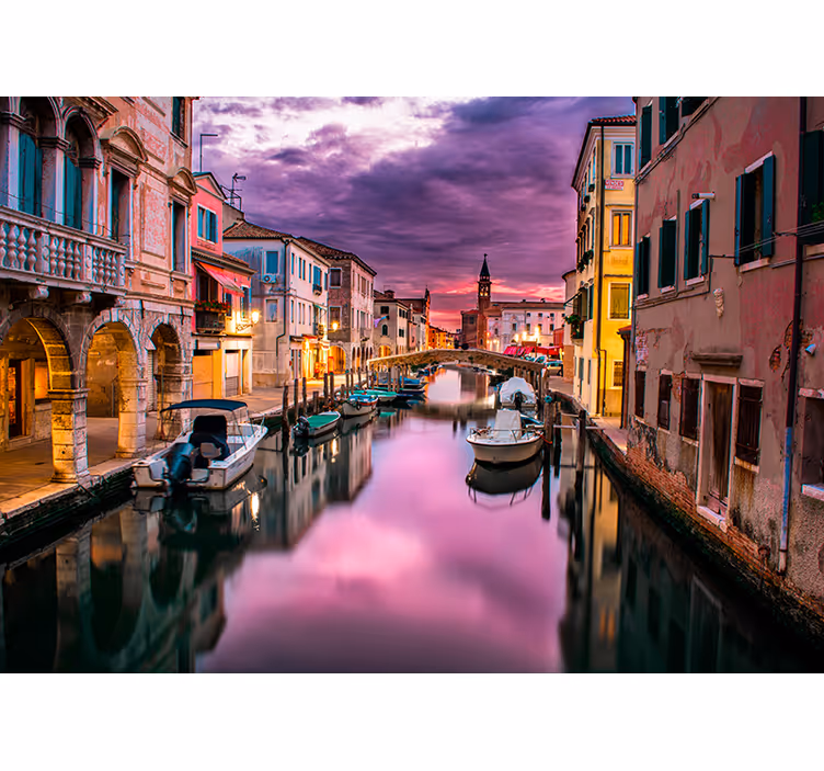 Fotomural ciudad Puesta de sol en Venecia - TenVinilo