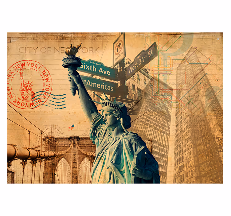 Fotomural arte moderno ciudad de Nueva York - TenVinilo