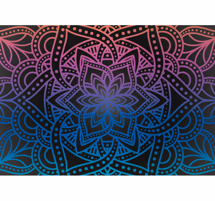 Fotomural Zen mandala plateado salon dormitorio - TenVinilo