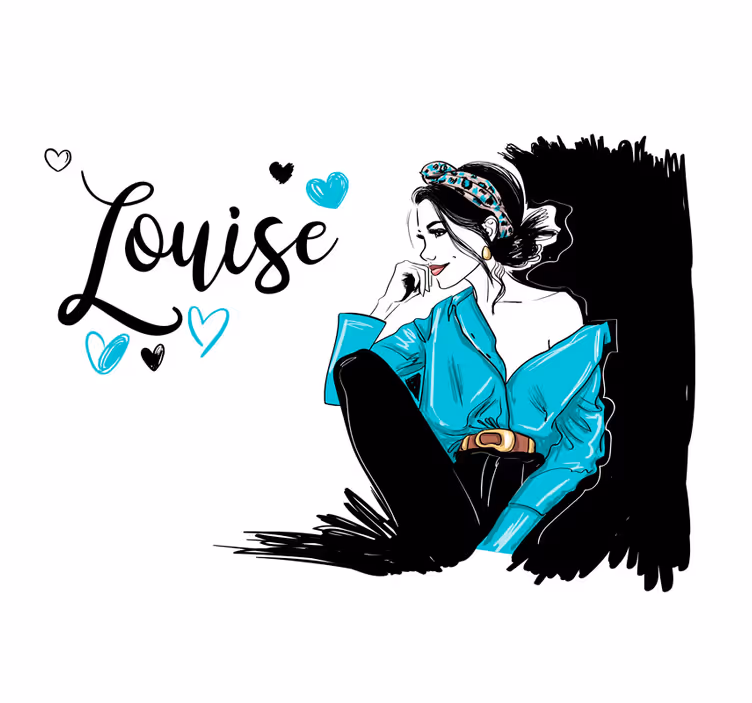 Mural de frases ilustración de mujer elegante - TenVinilo