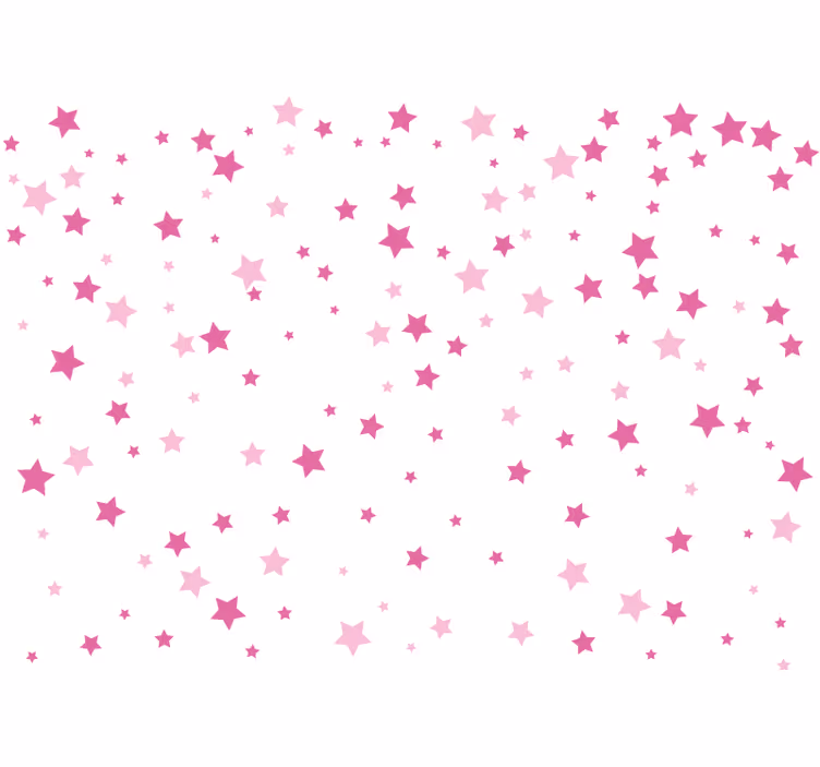 Fotomural para bebés Estrellas fugaces rosas - TenVinilo