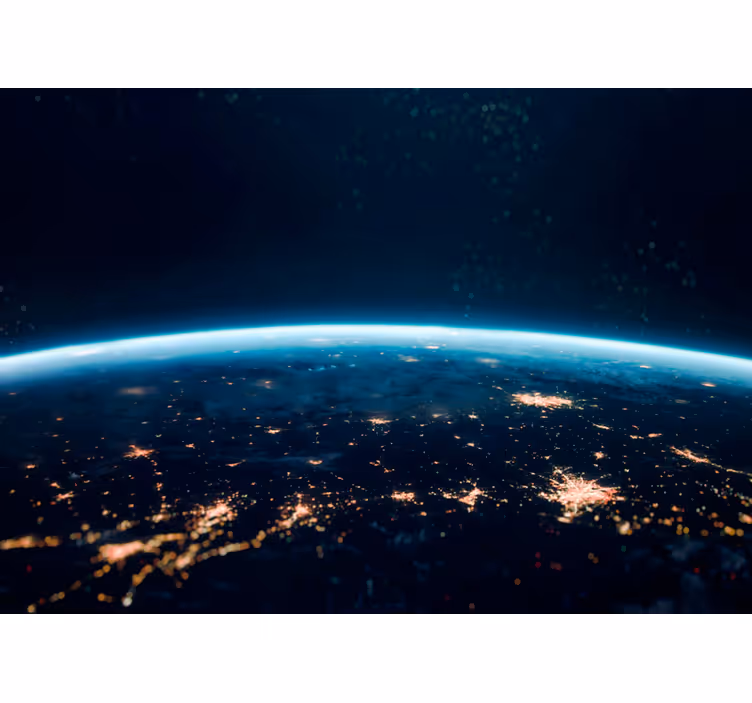 Mural del espacio tierra desde el espacio - TenVinilo