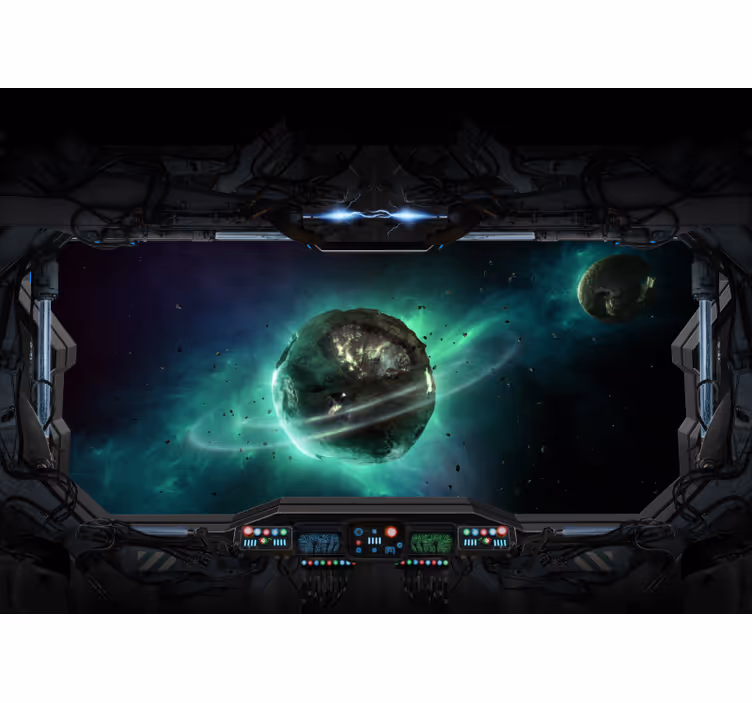 Mural del espacio vista planetaria cósmica - TenVinilo