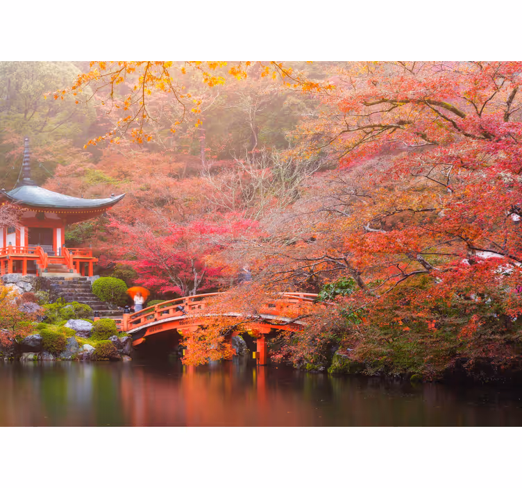 Fotomural naturaleza Jardín asiático en otoño - TenVinilo