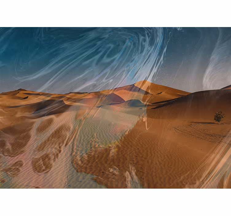 Mural de desierto paisaje de arenas doradas - TenVinilo