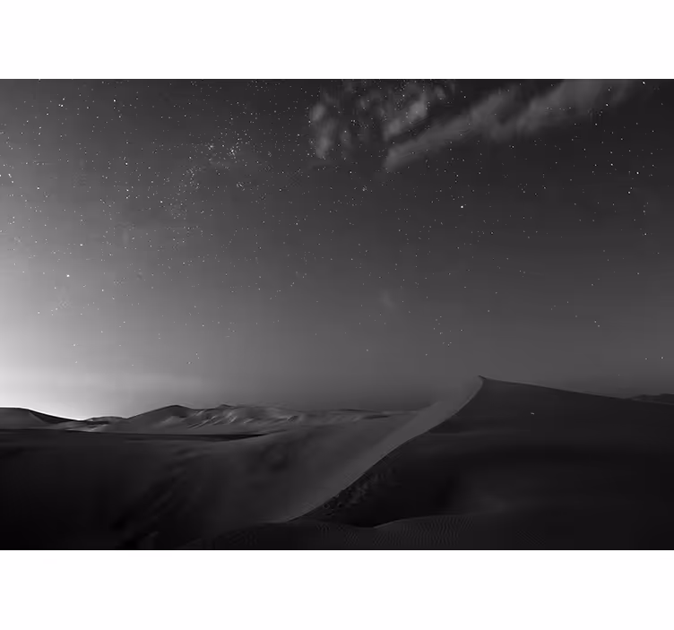 Mural de montañas dunas del desierto nocturno - TenVinilo