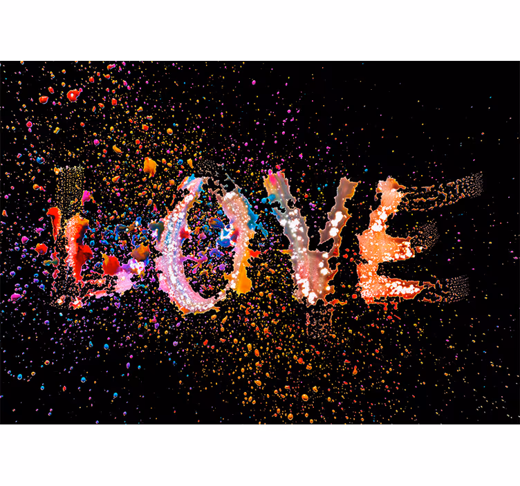 Fotomural de amor Explosión de amor multicolor - TenVinilo