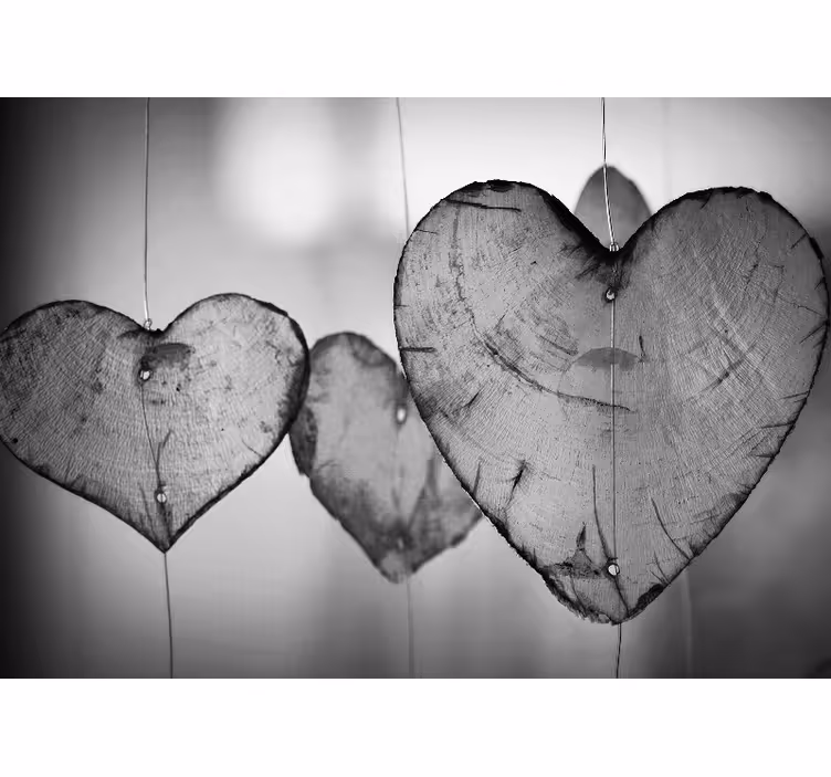 Mural de amor decoración en forma de corazón - TenVinilo