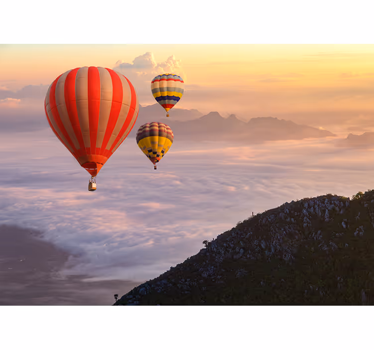 Fotomural cielo Globos aerostáticos en el cielo - TenVinilo