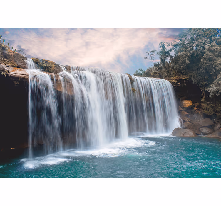 Fotomural de cascada Agua azul - TenVinilo