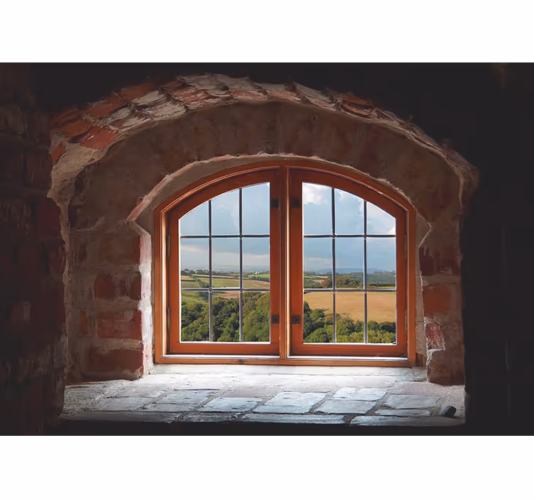 Fotomural 3D Ventana con vistas al cielo - TenVinilo