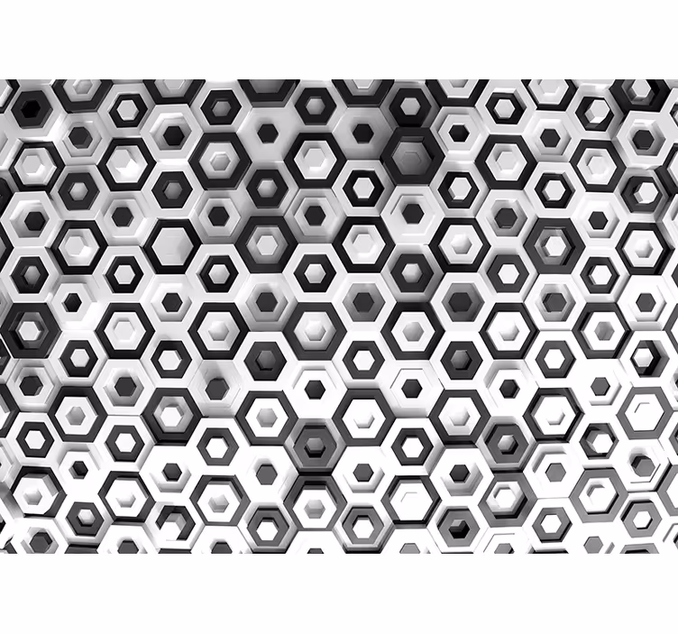 Fotomural 3D Hexágonos espaciales - TenVinilo