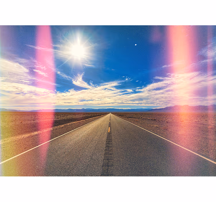 Fotomural desierto Camino del desierto americano - TenVinilo