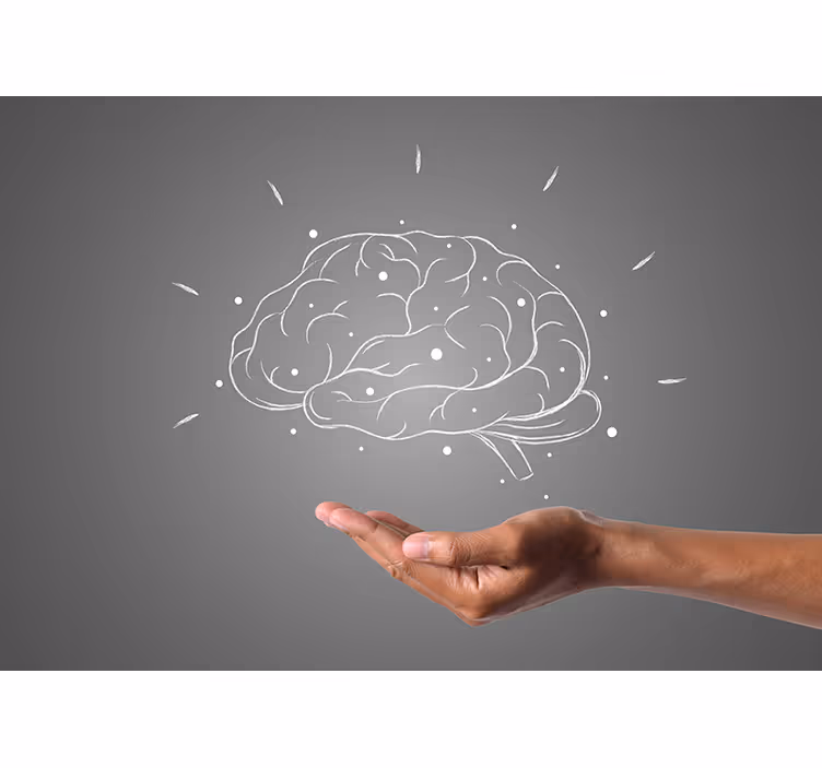 Mural de frases visualización del concepto cerebral - TenVinilo