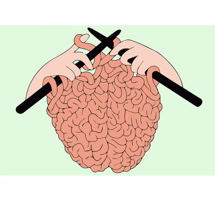 Mural de frases concepto de creación de cerebro - TenVinilo