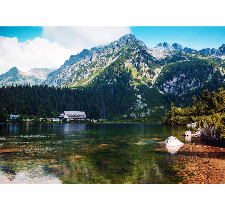 Mural de paisajes lago de montaña - TenVinilo