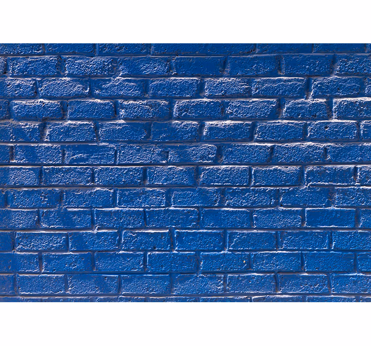 Mural efecto ladrillo superficie azul texturizada - TenVinilo