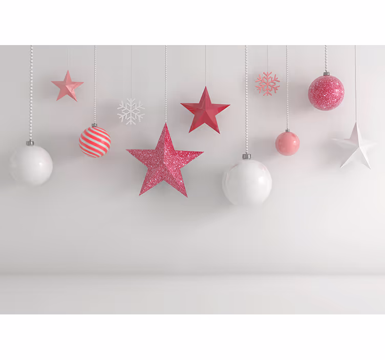Mural de navidad adornos navideños colgantes - TenVinilo