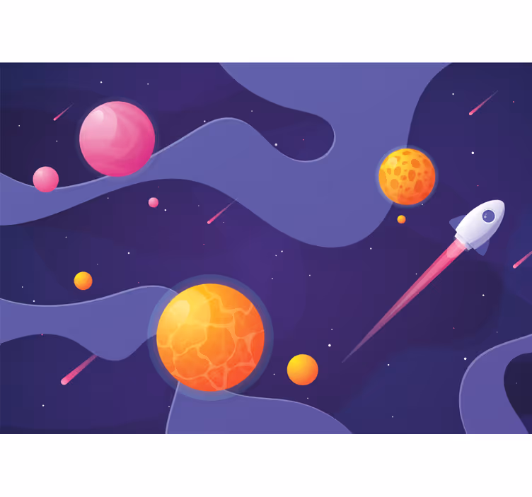 Mural del espacio la aventura cósmica del niño - TenVinilo