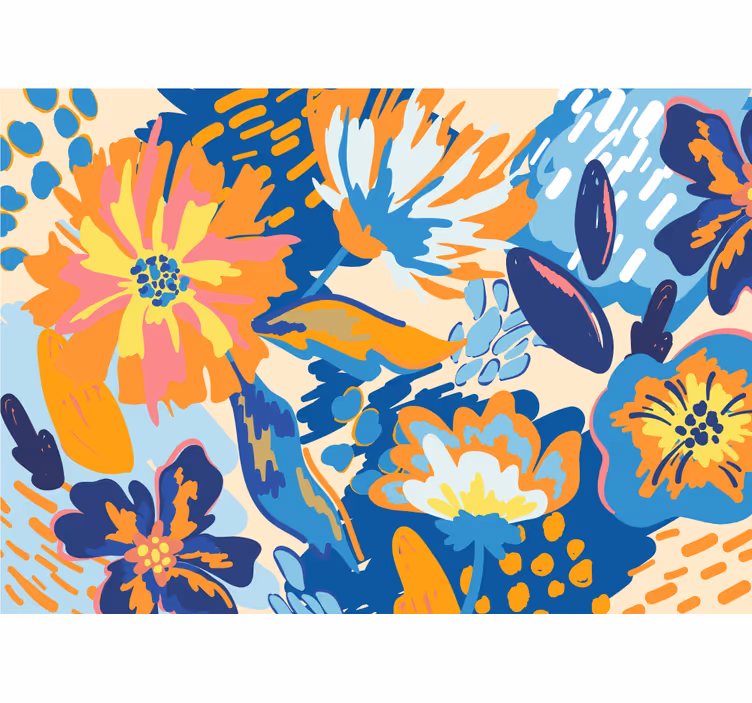 Mural de flores arreglo floral brillante - TenVinilo