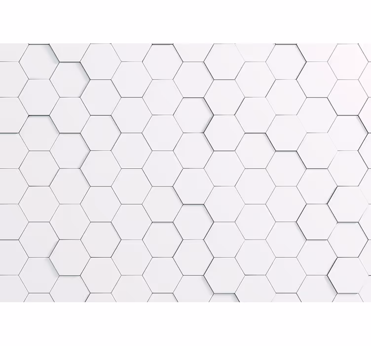 Mural de textura patrón hexagonal - TenVinilo