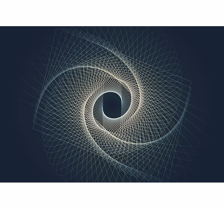 Fotomural habitación matrimonio Líneas abstractas en espiral - TenVinilo