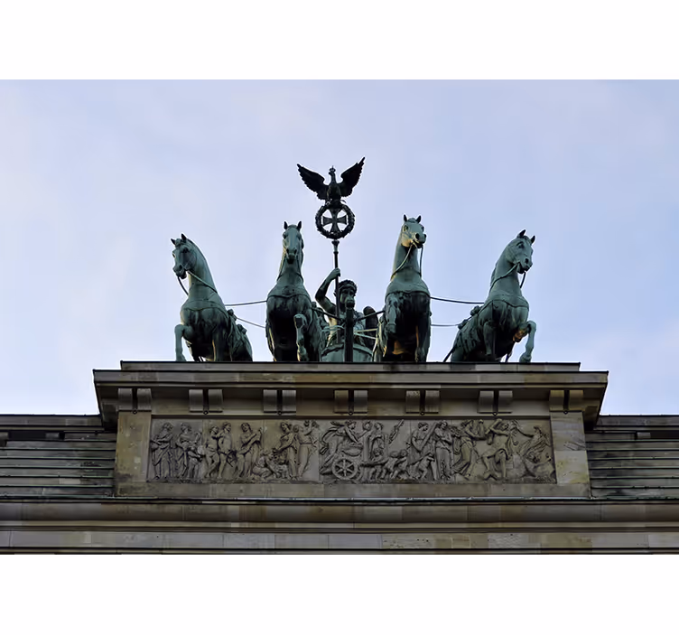 Mural de berlín estatua de la puerta de brandeburgo - TenVinilo