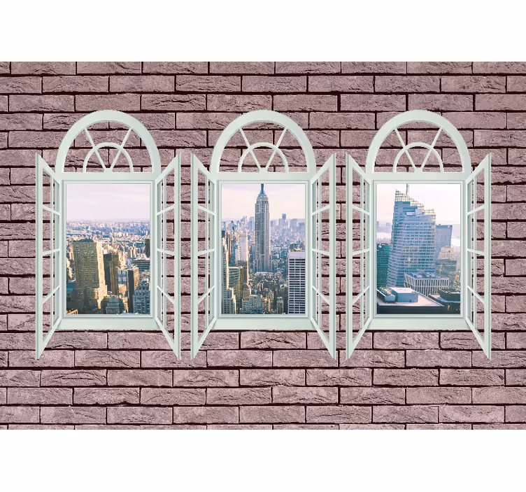 Mural new york vista del skyline de la ciudad - TenVinilo