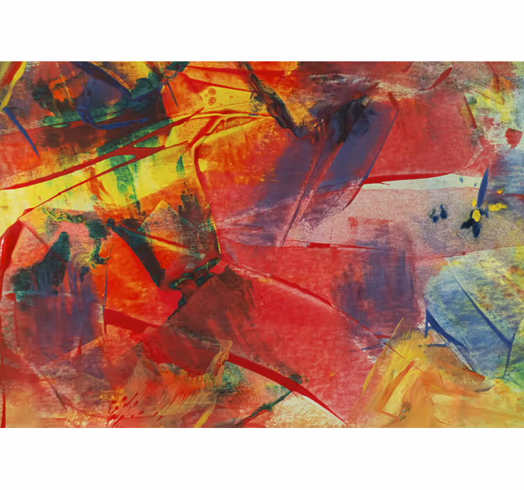 Mural abstracto fusión de colores dinámicos - TenVinilo