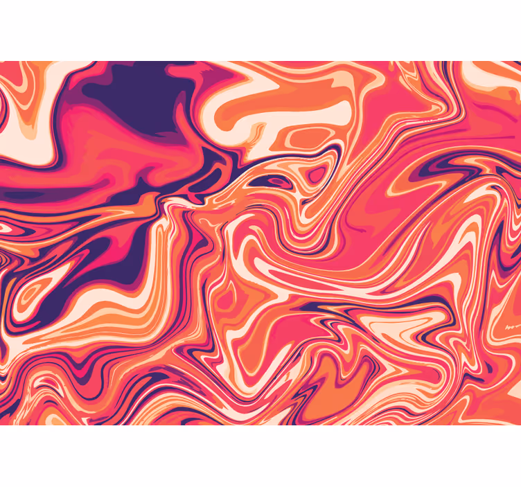 Mural abstracto con patrones de remolinos fluidos - TenVinilo