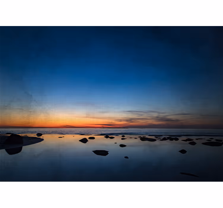 Mural de naturaleza reflexiones de un atardecer sereno - TenVinilo