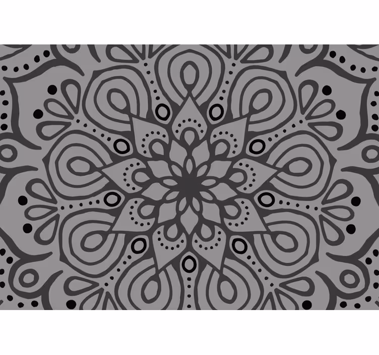 Mural de mandala elemento mandala intrincado - TenVinilo