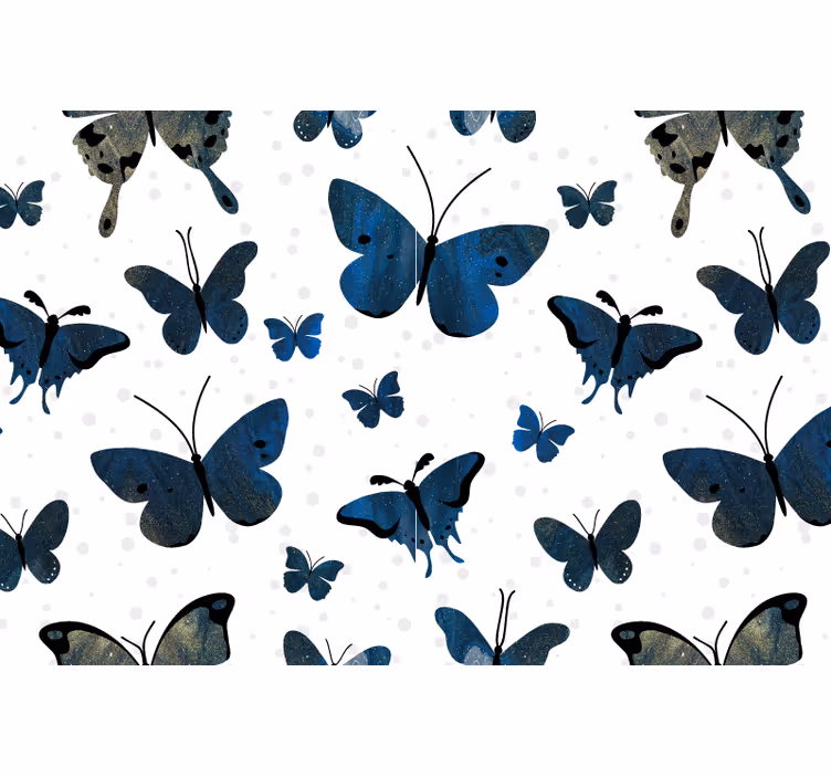 Mural baño elegante mariposa volando - TenVinilo