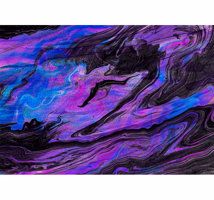 Mural abstracto patrones morados en espiral - TenVinilo