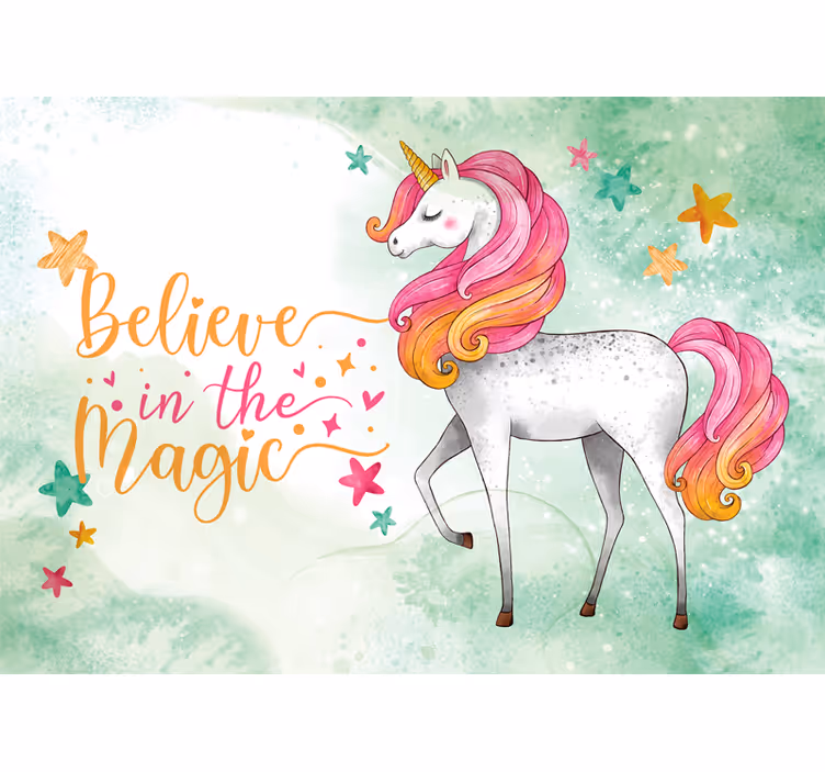 Fotomural fantasía Eres unicornio mágico - TenVinilo