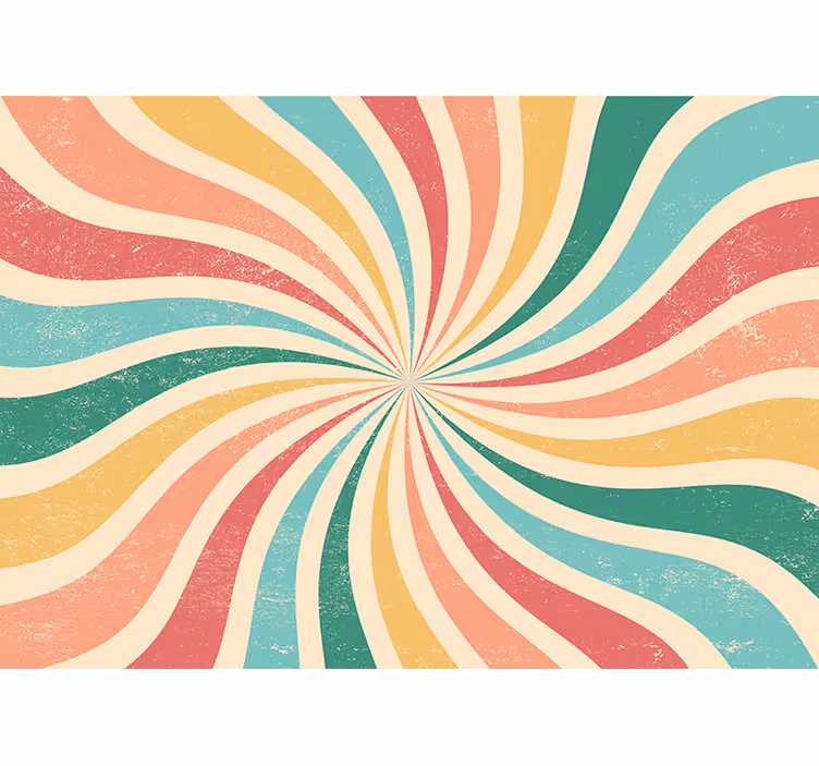 Fotomural 3d olas de color en espiral - TenVinilo