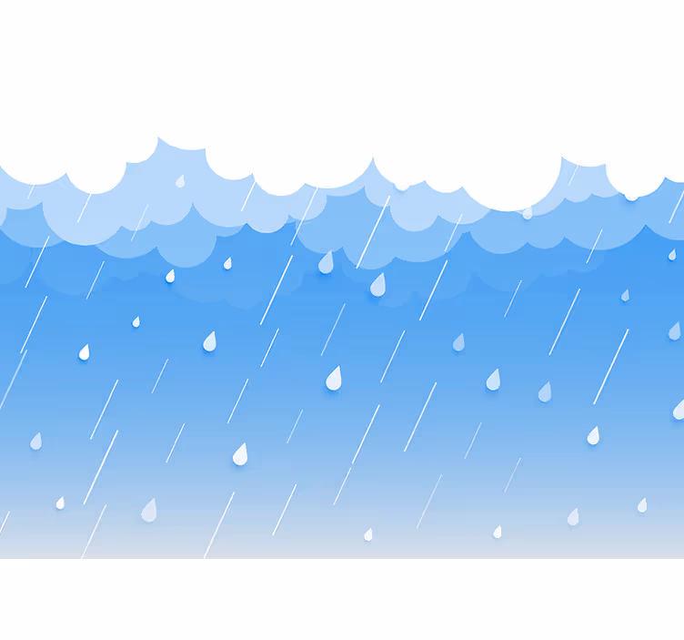 Fotomural cielo paisaje nublado con gotas de lluvia - TenVinilo