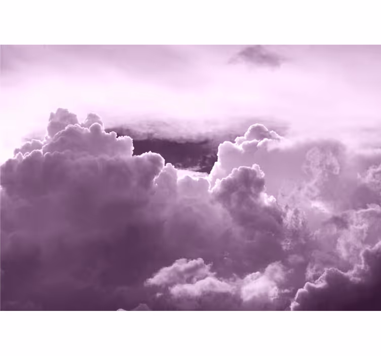 Fotomural cielo formación de nubes púrpura - TenVinilo