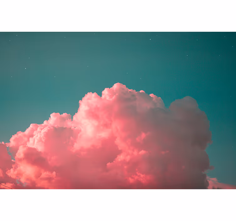 Fotomural cielo nubes rosas de ensueño - TenVinilo