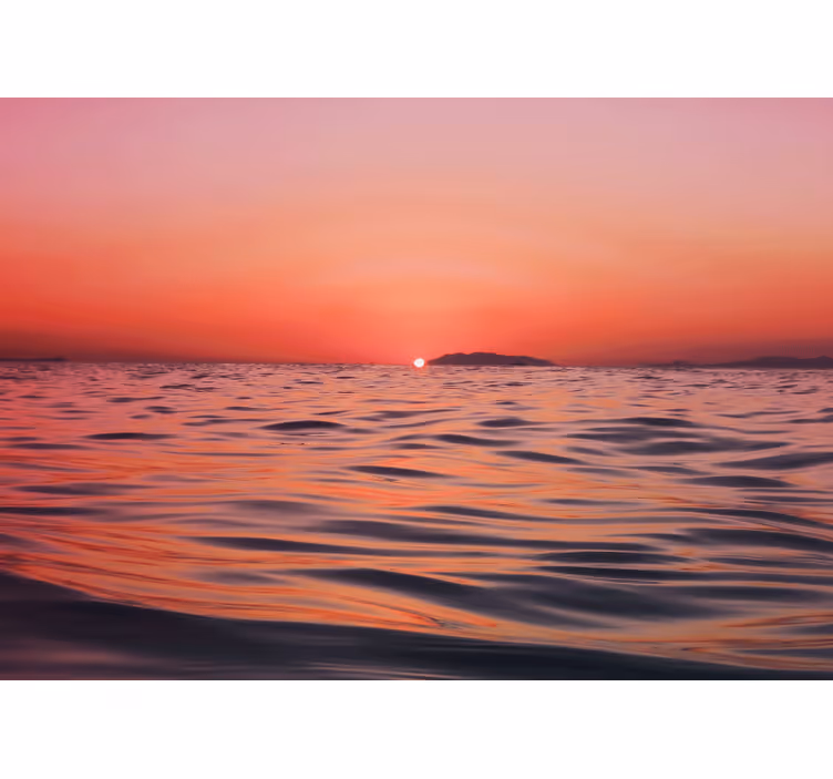 Fotomural despacho Océano rojo al atardecer - TenVinilo