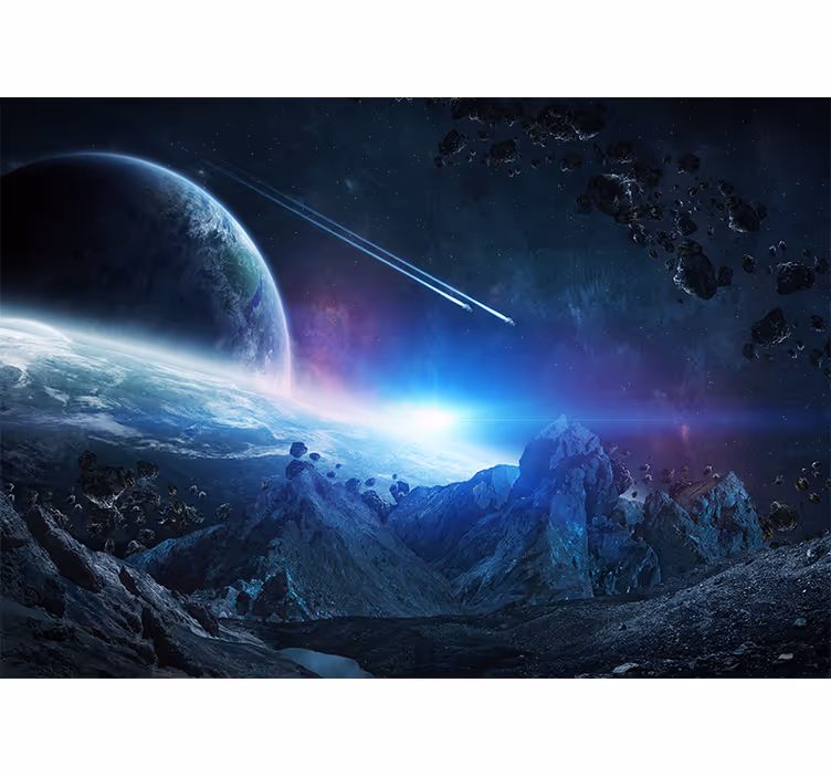 Mural del espacio paisaje planetario astral - TenVinilo