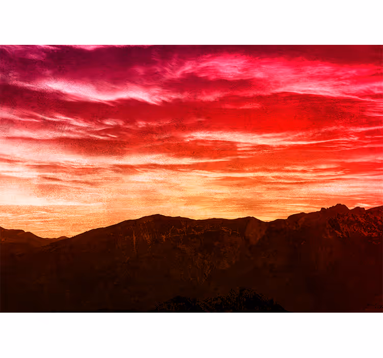 Mural de montañas crepúsculo de montaña regal - TenVinilo