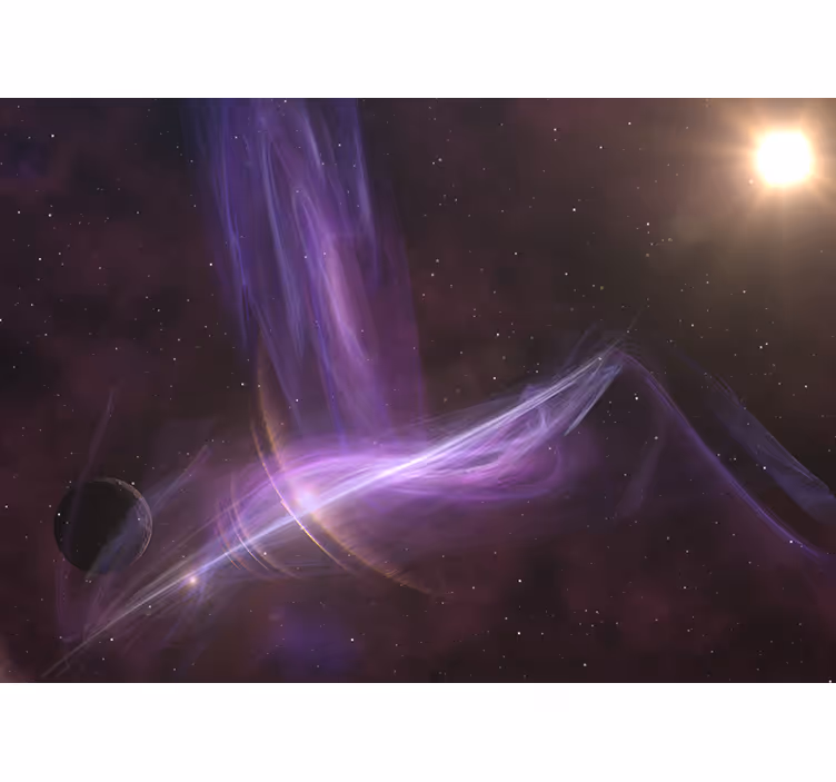 Mural del espacio remolinos púrpuras cósmicos - TenVinilo