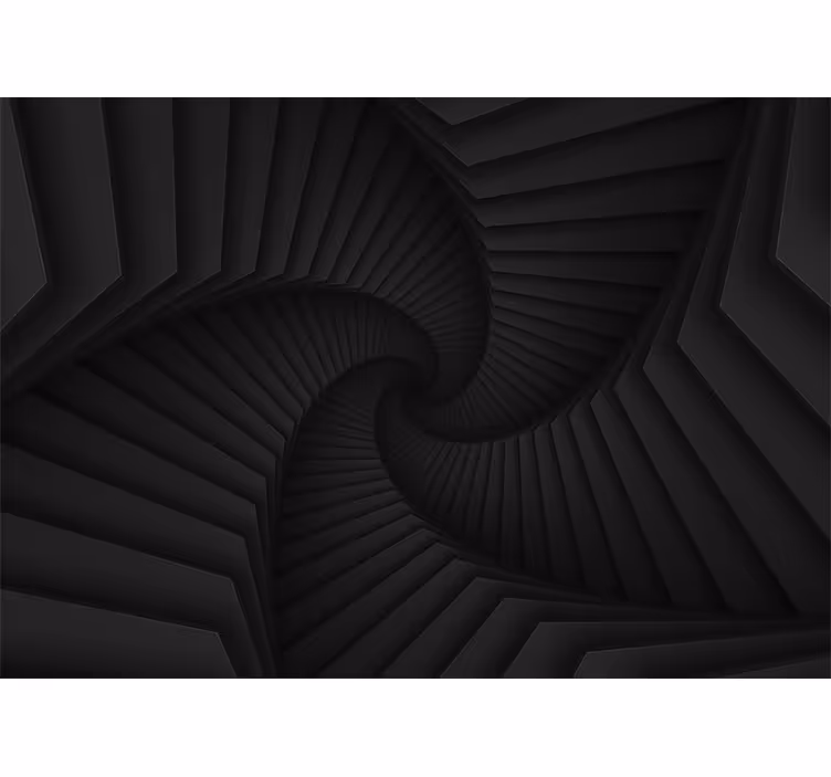 Mural abstracto forma de espiral intrincada - TenVinilo