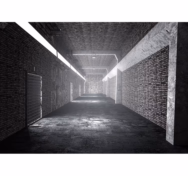 Fotomural 3D Túnel de ladrillo 3d - TenVinilo