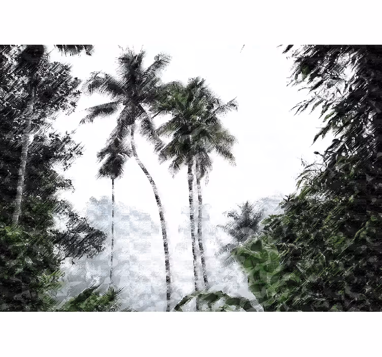 Mural de naturaleza serenidad de palmas - TenVinilo